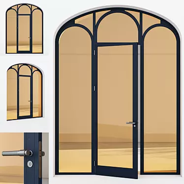 Corona Render Aluminium Door Model 3D model image 1 