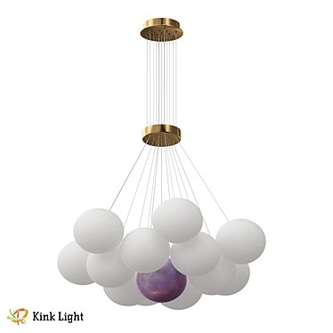 Scandinavian Bronze Pendant Light 3D model image 1 