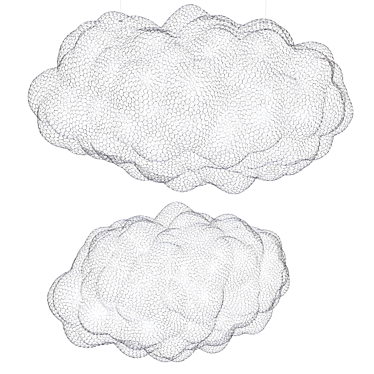 Metal Mesh Hanging Cloud Decoration 3D model image 1 