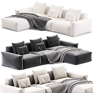 Sleek Loft Sofa, Modern Design 3D model image 1 