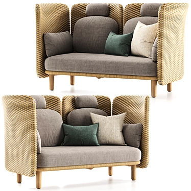 Arch 2 Seater Outdoor Sofa 3D model image 1 