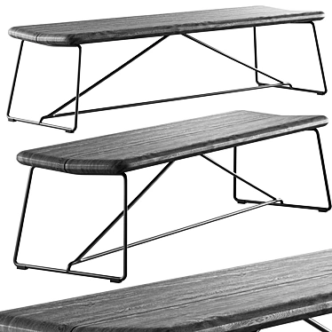 Sleek Aero Bench: Modern Design 3D model image 1 