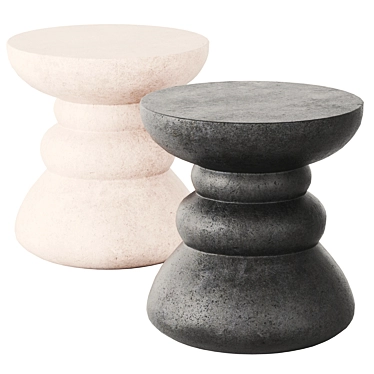 Pearl Concrete Accent Table 3D model image 1 