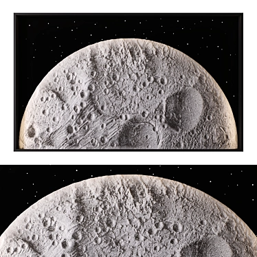 Moon Surface Decor Lighting Panel 3D model image 1 