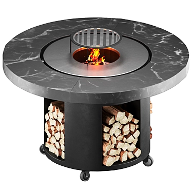 Mountain Grill Station - Outdoor Cooking Solution 3D model image 1 