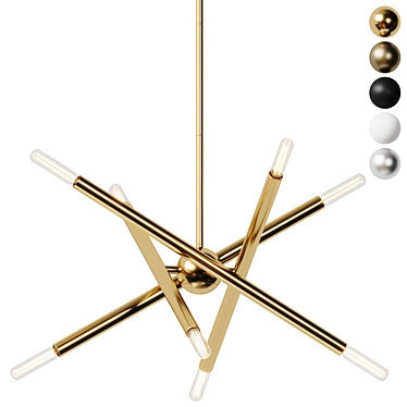 Versatile Sputnik Linear Chandelier 3D model image 1 