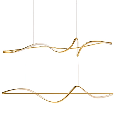 Sleek Eskild Long Design Lamp 3D model image 1 