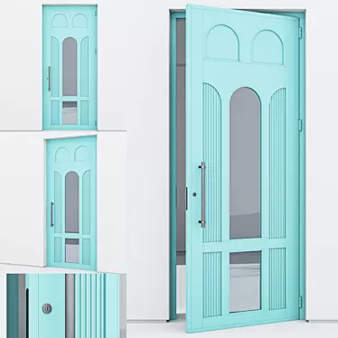  Sleek Aluminium Door 362 3D model image 1 