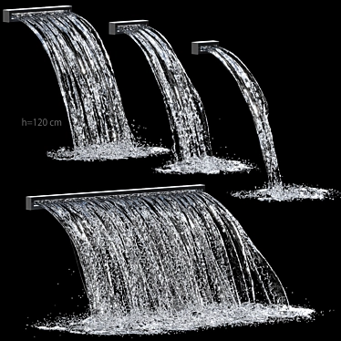 Serenity Cascading Water Feature 3D model image 1 