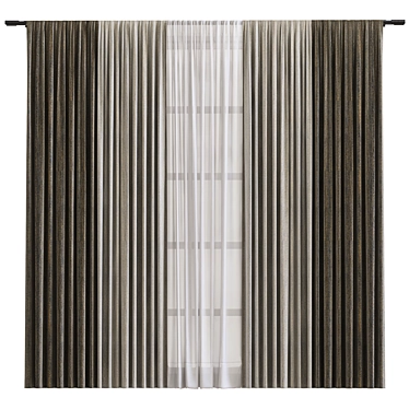 Refined Curtain Design No.371 3D model image 1 