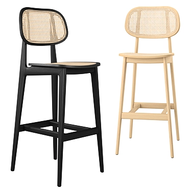 Elegant Titus Bar Stool 3D model image 1 