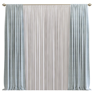 Remodeled Curtain Design 3D model image 1 