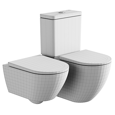 Duravit D-Neo White Washdown Toilets 3D model image 1 