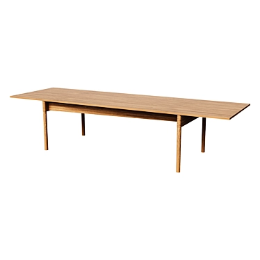 Post 6442 Oak Dining Table 3D model image 1 