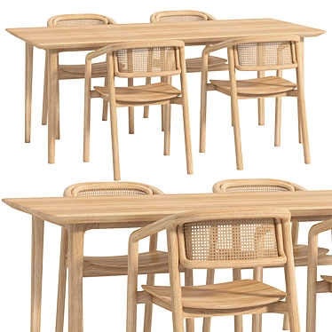 Modern Dining Set Gali & Archie 3D model image 1 