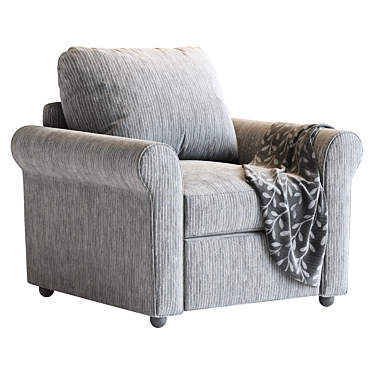 Plush Roll-Arm Chair in 2016 3D model image 1 