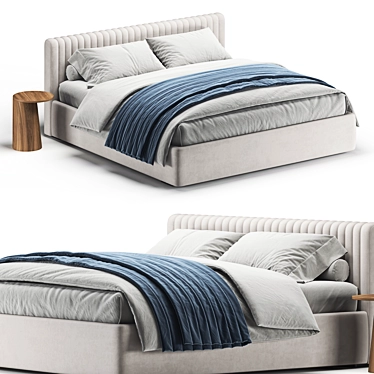 Luxury Modern Bed 3D Model 3D model image 1 
