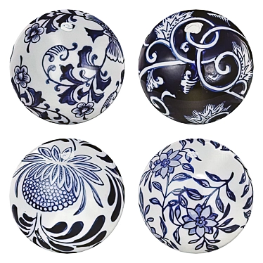 Seychella Decorative Plates Set 3D model image 1 