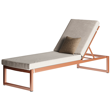 Minimalist Outdoor Lounger: Landscape Integration 3D model image 1 