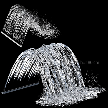 Title: Cascading Water Feature Fountain 3D model image 1 