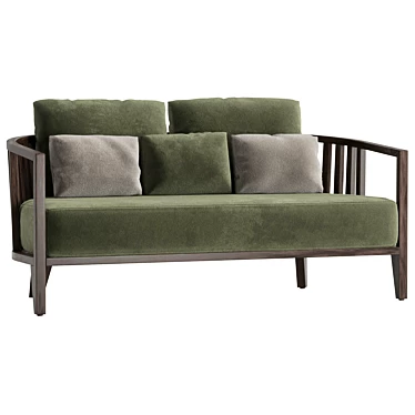 Parla GOBA Fabric Small Sofa 3D model image 1 