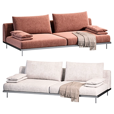 2017 Malibu Sofa in Sterling 3D model image 1 