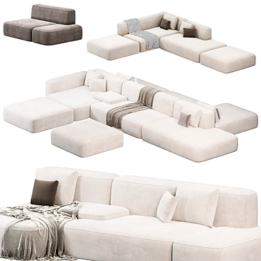 Lema Cloud Sofa Set Modular 3D model image 1 