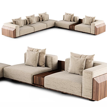 Modern Hideaway Sofa: Vray Render 3D model image 1 