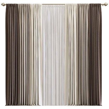 Folded Curtain Redesign 3D model image 1 