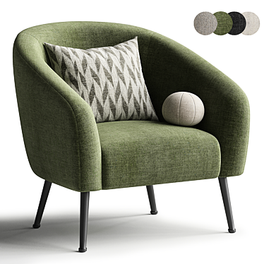 Elegant DAVI Armchair for Sale 3D model image 1 