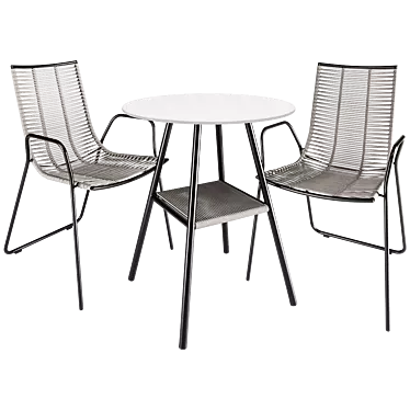 Modern Elba Table Chair Set 3D model image 1 