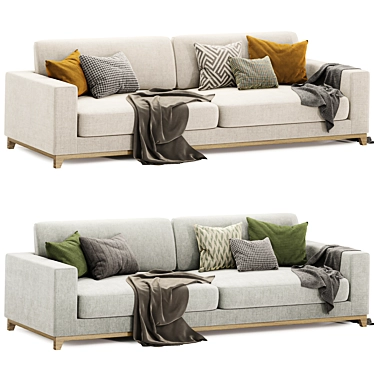 Spencer 4-Seat Sofa in 2 Colors 3D model image 1 