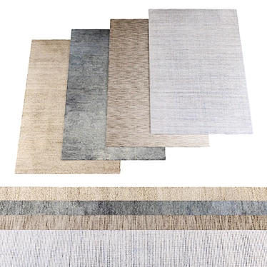 Modern Rugs Set with Textures 3D model image 1 