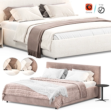 Luxury Ray Bed Flexteam Design 3D model image 1 