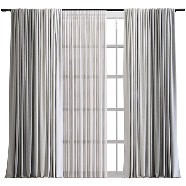 Refined Curtain Design 3D model image 1 