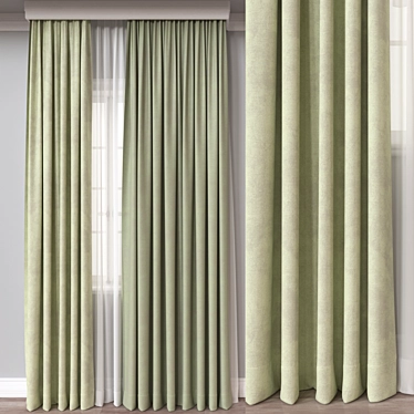 Versatile 3D Curtain Model 3D model image 1 