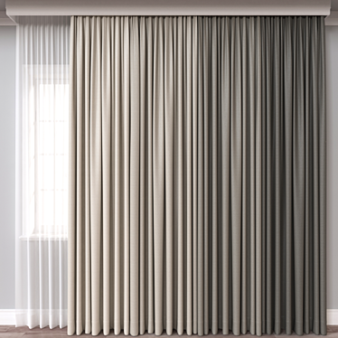 3D Curtain Model Export Files 3D model image 1 