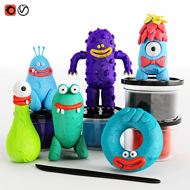 Plasticine monsters set