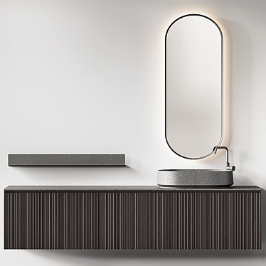 Elegant Edone Vanity Set 3D model image 1 