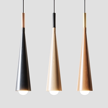 Stylish Pendant Light Fixture with Contemporary Design 3D model image 1 