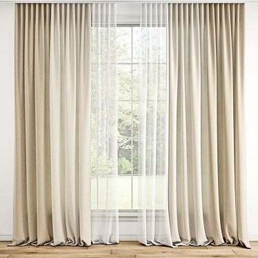 Polygonal Model Curtain Archive Texture 3D model image 1 