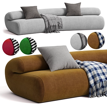 Modern Strata Sofa 3D Model 3D model image 1 