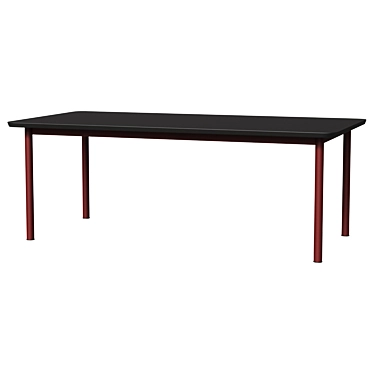 Modern Bordeaux Black Dining Table 3D model image 1 