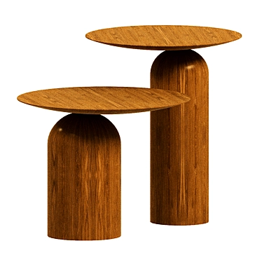 Retro Chic Disco Side Table 3D model image 1 