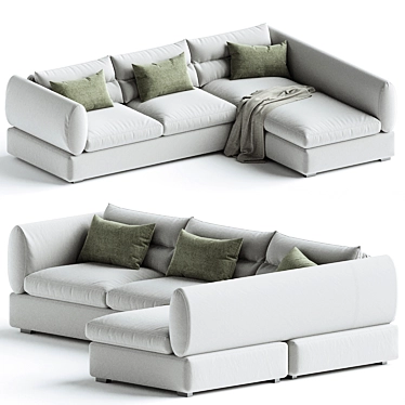 Elegant Parma Sofa Set 3D model image 1 