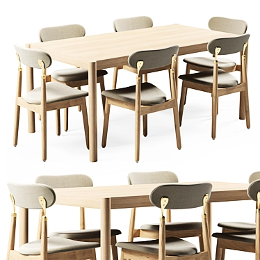 Modern Citizen Dining Set 3D model image 1 