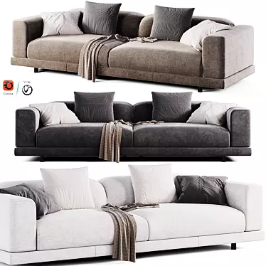 Elegant NEVYLL Model Sofa 3D model image 1 