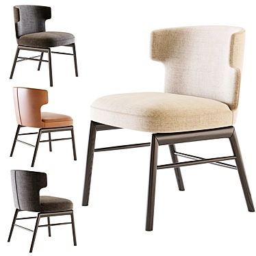 Modern Upholstered VESTA Chair 3D model image 1 