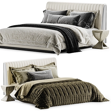 Laskasas Harry Bed: Sleek Elegance 3D model image 1 
