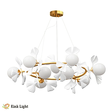 Scandinavian Chandelier Asta Gold 3D model image 1 